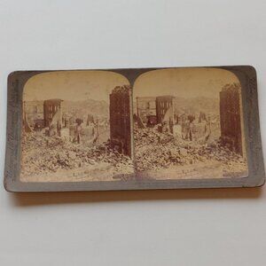 ANTIQUE Stereograph Card "Ruined City San Francisco" 1906 Underwoodand Underwood